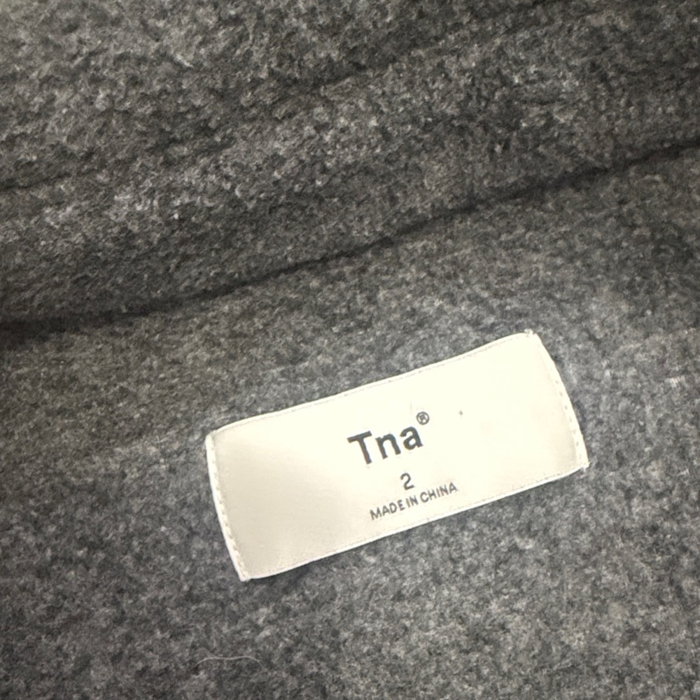 TNA Gray Button-Up Fleece Shirt Jacket - Picture 2 of 3